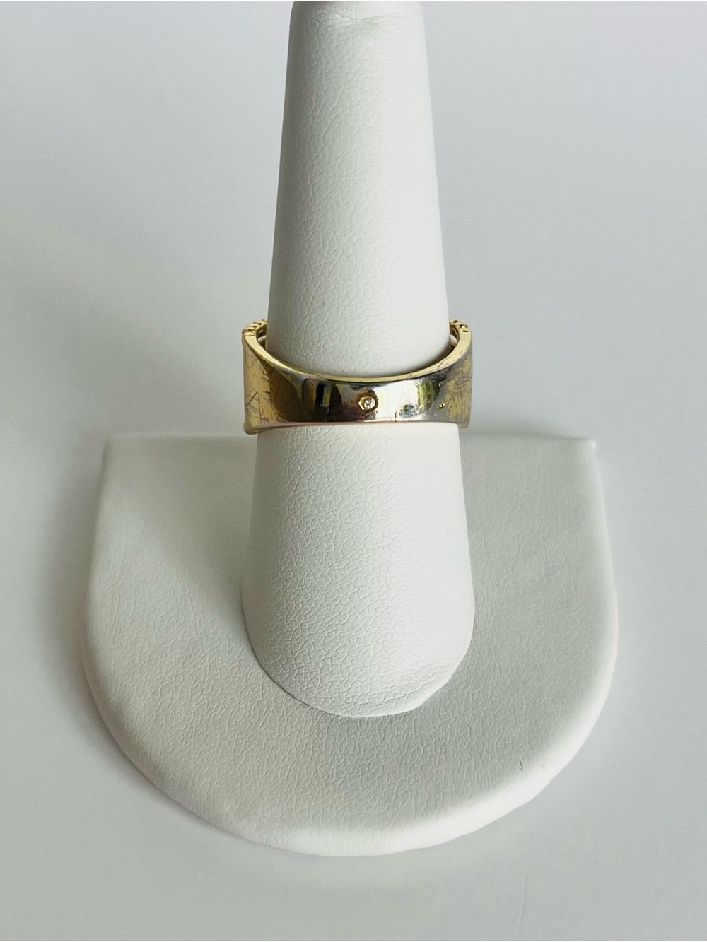 INC International Concepts Gold-Tone Layered Crystal Stack Ring Size 9 - Picture 5 of 9